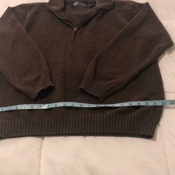 Oscar de la Renta brown Warm men’s winter/fall sweater - Picture 2 of 5